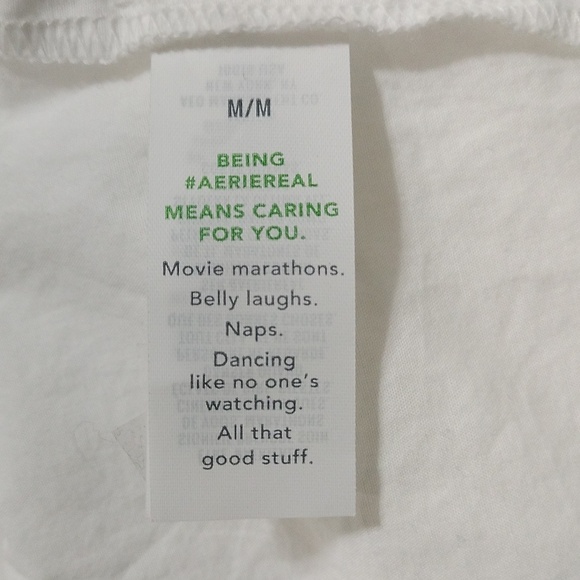 Aerie White Lace-Trim Blouse 100% Cotton Size M - Picture 10 of 11